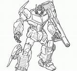 Coloring Optimus Pages Prime Transformer Popular sketch template