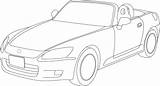 Outline Honda S2000 Clipart Svg sketch template