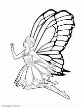 Barbie Pages Coloring Fairy Princess Mariposa Printable Girls Colouring Kids sketch template
