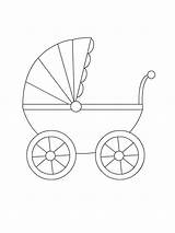 Baby Pages Coloring Stroller Printable sketch template