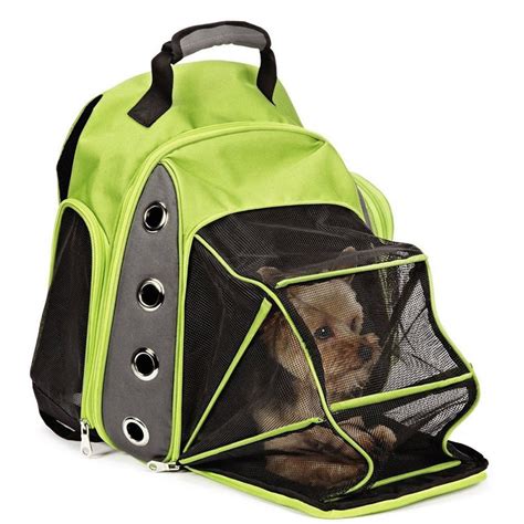 dog bag pet carrier dog backpack breathable foldable extend outdoor bag  puppy nylon high