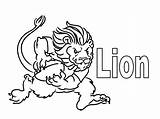 Lion Coloring Pages Kids Printable Color Print Getcolorings sketch template