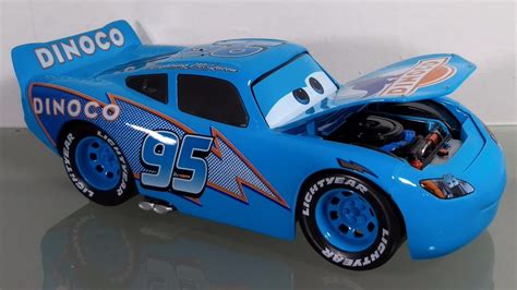 Rayo Mcqueen Dinoco Cars 3 Disney 1 24 Jada Toys Azul Envío Gratis
