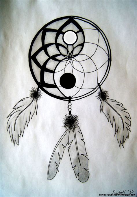 easy dreamcatcher drawing  getdrawings