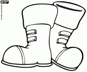 santa boots color santa claus boots coloring page incaltaminte