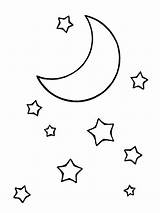 Moon Drawing Line Stars Coloring Star Pages Moons Nursery Drawings Lds Lua Colorir Para Mond Estrela Ramadan Clipart Template Visit sketch template