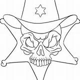 Sheriff Coloring Badge Pages Printable Getcolorings Color sketch template