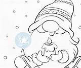 Gnome Gnomo Digi Nordic Candle Weihnachten Kerze Ingrandire sketch template