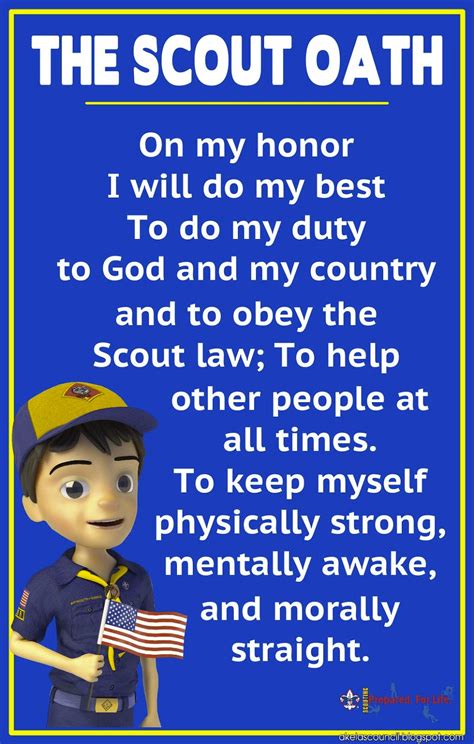 printable scout oath  law customize  print