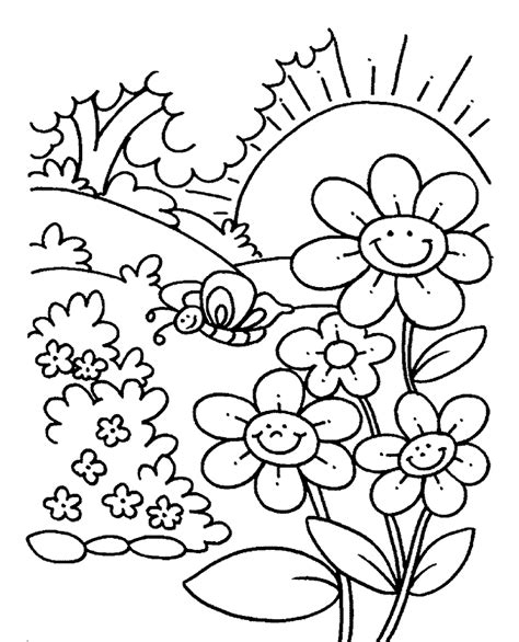 gambar mewarnai taman bunga desenhos primavera mandalas  colorir