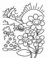 Bunga Mewarnai Taman Gambar Para Pasta Escolha Colorir Primavera Desenhos sketch template