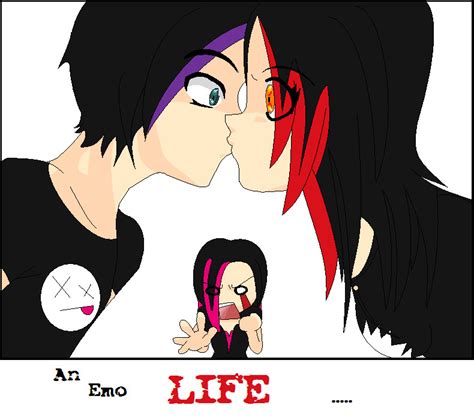 emo life kiss by livvywivvy on deviantart