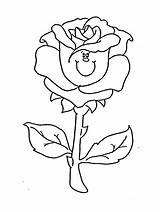 Coloring Rose Pages Flowers Print Kids Easily Book sketch template
