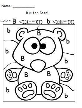 cool  creative color  letter worksheets kitty baby love