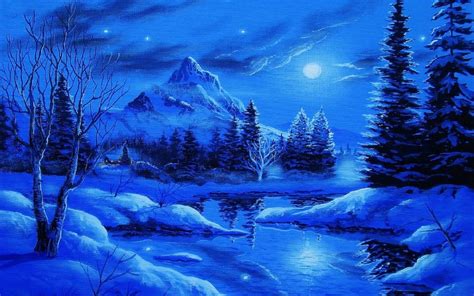 winter painting image abyss