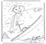 Snowboarding Winter Coloring Pages Snowboard Funnycoloring sketch template