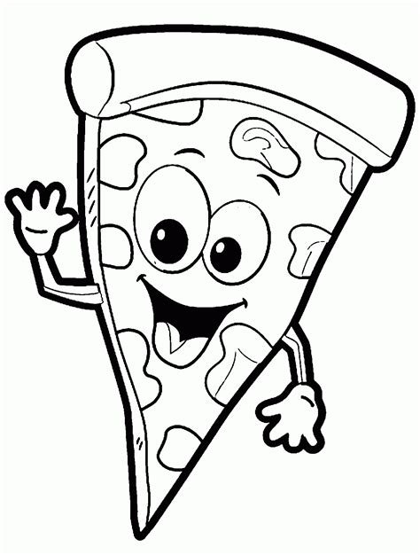 coloring page pizza