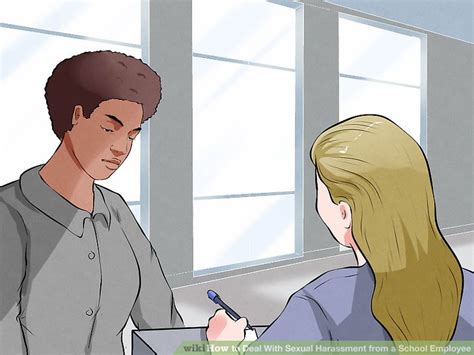 how to deal with sexual harassment from a school employee