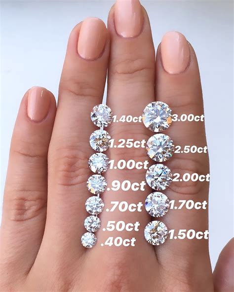 diamond size comparison diamond wedding sets wedding ring sets
