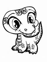 Coloring Cute Dinosaur Pages Baby Comments sketch template