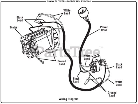 ryobi ryac  ryobi snow blower wiring diagram parts lookup  diagrams partstree