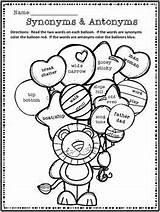 Synonyms Coloring Antonyms Synonym Activities Activity Grade Choose Board First sketch template