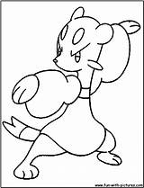 Pokemon Coloring Pages Mienfoo Fighting Colouring Draw Fun sketch template