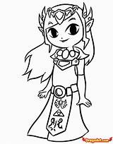Zelda Coloring Pages Link Princess Wind Toon Legend Drawing Rectangle Characters Game Color Clipart Printable Draw Colouring Preschoolers Drawings Getcolorings sketch template