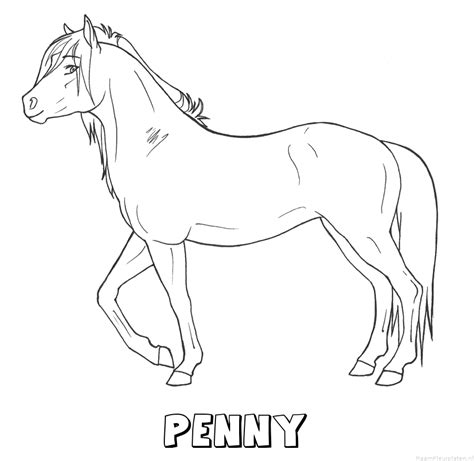 penny paard naam kleurplaat