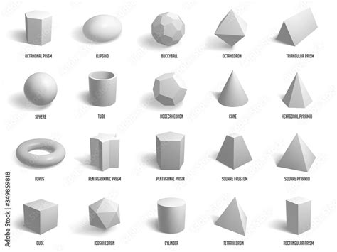 obraz na plotnie realistic basic  shapes geometry sphere cylinder