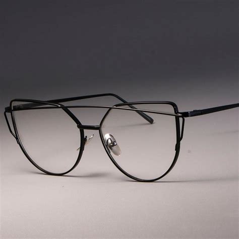 ccspace high quality metal glasses frames ladies cat eye eyewear for