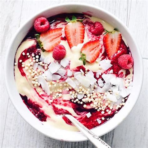 smoothie bowl recipes on instagram “banana whip and berry jam smoothie bowl ” food porn food