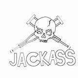 Jackass Emblem sketch template