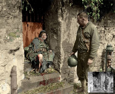 colorized wwii wounded soldier pics