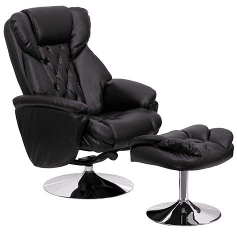 swivel recliner puglia black leather recliner chair