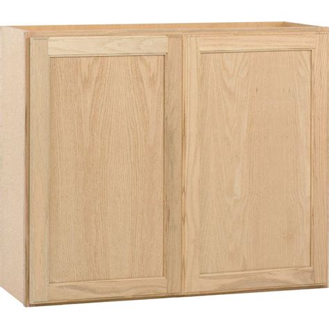 assembled xx  wall kitchen cabinet  unfinished oak wohd  home depot