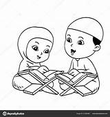 Muslim Islamic Kids Colouring Quran sketch template