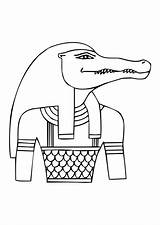 Mythology Sobek Goddesses Symbols Pharaohs Egyptians sketch template
