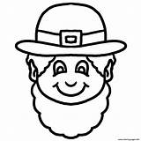 Leprechaun Face Coloring Clipart Pages Patrick St Drawing Cartoon Printable Clip Outline Happy Smiley Patricks Cliparts Illustration Rainbow Draw Saint sketch template