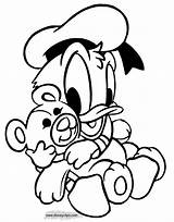 Donald Baby Coloring Pages Printable Disney Disneyclips Pluto Teddy Bear sketch template