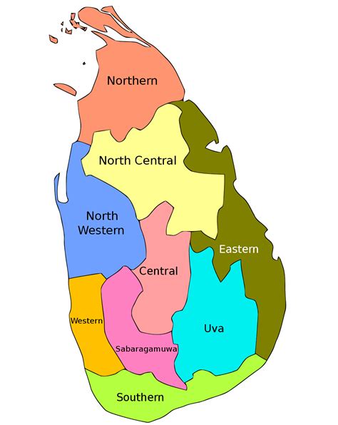 sri lanka  split  numerous provinces