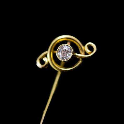 antiques atlas antique diamond stick pin 9ct gold