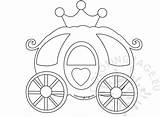 Carriage Coloring Cinderella Princess Pages Pumpkin Coach Drawing Printable Template Baby Book Cartoon Birthday Color Horse Getdrawings Bubakids Getcolorings Kids sketch template