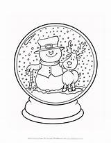 Coloring Pages Winter Christmas Snow Globe Snowglobe Globes Color Kids Adult Sheets Colouring Snowman Printable Allkidsnetwork Print Sketch Template Getcolorings sketch template