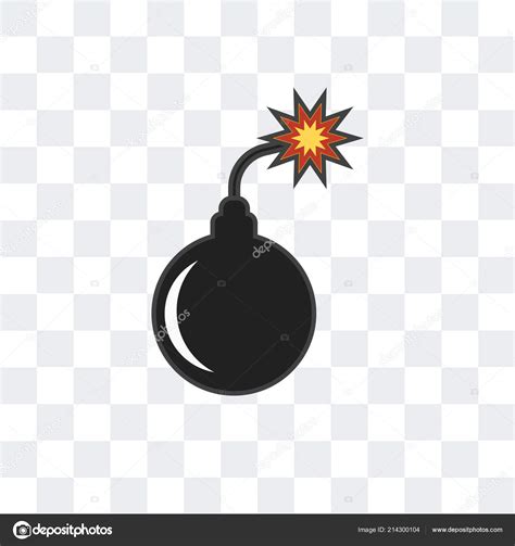 bomb vector icon isolated  transparent background bomb logo