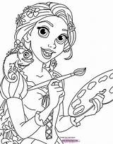 Rapunzel Coloring Tangled Pages Disney Disneyclips Print Source sketch template