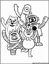 Gabba Yo Jr Nickelodeon Halloween Coloringhome Getcolorings sketch template