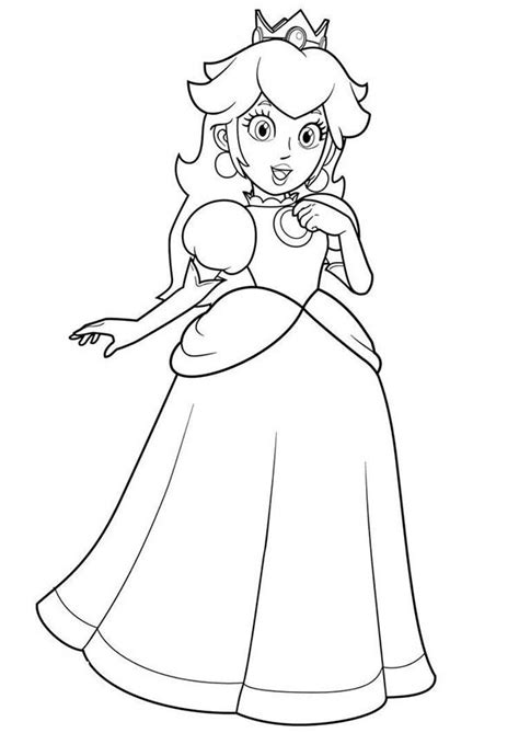 princess peach coloring pages coloringpages