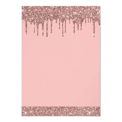 Rose Gold Pink Sparkle Glitter Any Age Birthday Invitation