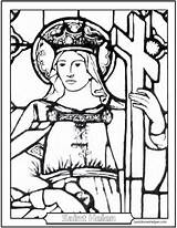 Catholic Glass Usher Stained Empress Saints sketch template
